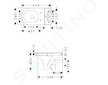 Hansgrohe EluPura S Original - WC kombi mísa, zadní odpad, Rimless, bílá 60265450