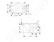 Hansgrohe EluPura S Original - WC kombi mísa, zadní odpad, Rimless, SmartClean, bílá 61165450