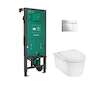 Hansgrohe EluPura S - Set předstěnové instalace, klozetu EluPura S a sedátka SoftClose, tlačítko iFrame Element E, chrom 6030300
