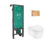 Hansgrohe EluPura S - Set předstěnové instalace, klozetu EluPura S a sedátka SoftClose, tlačítko iFrame Element E, kartáčovaný b