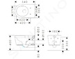 Hansgrohe EluPura S - Závěsné WC, AquaFall, SmartClean, bílá 61118450
