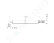 Hansgrohe Exafill - Ohebná přívodní trubka 800 mm 58192000