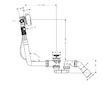 Hansgrohe Exafill S - Odtoková a přepadová souprava, chrom 58113000
