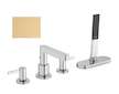 Hansgrohe Finoris - Baterie na okraj vany, 4-otvorová instalace, sBox, kartáčovaný bronz 76444140