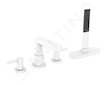 Hansgrohe Finoris - Baterie na okraj vany, 4-otvorová instalace, sBox, matná bílá 76444700