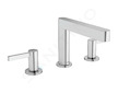 Hansgrohe Finoris - Umyvadlová baterie 110, 3-otvorová instalace, s výpustí Push-Open, EcoSmart, chrom 76033000