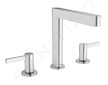 Hansgrohe Finoris - Umyvadlová baterie 160, 3-otvorová instalace, s výpustí Push-Open, EcoSmart, chrom 76034000