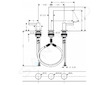 Hansgrohe Finoris - Umyvadlová baterie 160, 3-otvorová instalace, s výpustí Push-Open, EcoSmart, chrom 76034000