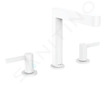 Hansgrohe Finoris - Umyvadlová baterie 160, 3-otvorová instalace, s výpustí Push-Open, EcoSmart, matná bílá 76034700