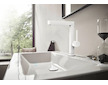 Hansgrohe Finoris - Umyvadlová baterie 230, s výpustí Push-Open a otočným výtokem, matná bílá 76060700
