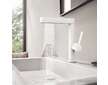 Hansgrohe Finoris - Umyvadlová baterie 230, s výpustí Push-Open a výsuvnou sprškou, EcoSmart, matná bílá 76063700