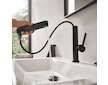 Hansgrohe Finoris - Umyvadlová baterie 230, s výpustí Push-Open a výsuvnou sprškou, EcoSmart, matná černá 76063670