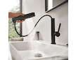 Hansgrohe Finoris - Umyvadlová baterie 230, s výpustí Push-Open a výsuvnou sprškou, EcoSmart, matná černá 76063670