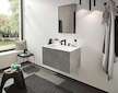 Hansgrohe Finoris - Umyvadlová baterie, 3-otvorová instalace, s výpustí Push-Open, EcoSmart, matná černá 76033670