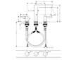 Hansgrohe Finoris - Umyvadlová baterie, 3-otvorová instalace, s výpustí Push-Open, EcoSmart, matná černá 76034670