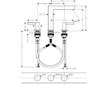 Hansgrohe Finoris - Umyvadlová baterie, s výpustí Push-Open, 3-otvorová instalace, EcoSmart, kartáčovaný černý chrom 76034340