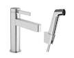 Hansgrohe Finoris - Umyvadlová baterie s výpustí Push-Open a bidetovou sprškou, EcoSmart, chrom 76210000