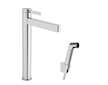 Hansgrohe Finoris - Umyvadlová baterie s výpustí Push-Open a bidetovou sprškou, EcoSmart, chrom 76220000