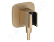 Hansgrohe Fixfit - Sprchové kolínko s držákem, kartáčovaný bronz 26887140