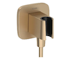 Hansgrohe Fixfit - Sprchové kolínko s držákem, kartáčovaný bronz 26887140