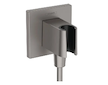 Hansgrohe Fixfit - Sprchové kolínko s držákem, kartáčovaný černý chrom 26889340