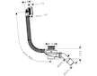 Hansgrohe Flexaplus - Vanová odtoková a přepadová souprava, Push-Open, chrom 58154000