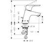 Hansgrohe Focus E2 - Páková umyvadlová baterie 70 pro beztlakové ohřívače vody, chrom 31132000