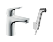 Hansgrohe Focus E2 - Umyvadlová baterie 100, s ruční sprchou Bidette, chrom 31927000