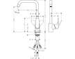 Hansgrohe Focus M41 - Dřezová baterie, chrom 31822000