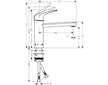 Hansgrohe Focus M42 - Dřezová baterie Focus, CoolStart, EcoSmart, chrom 71864000