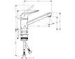 Hansgrohe Focus M42 - Dřezová baterie M421-H100, chrom 71808000