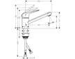 Hansgrohe Focus M42 - Dřezová baterie M4221-H100 CoolStart Eco, chrom 71809000