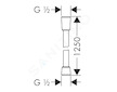 Hansgrohe Isiflex - Sprchová hadice 125 cm, vzhled nerezu 28272800