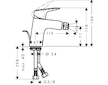 Hansgrohe Logis - Bidetová baterie s výpustí, chrom 71204000