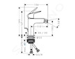 Hansgrohe Logis - Bidetová baterie s výpustí, EcoSmart, matná černá 71201670