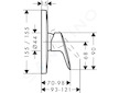 Hansgrohe Logis - Sprchová baterie pod omítku, chrom 71605000