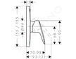 Hansgrohe Logis - Sprchová baterie pod omítku, matná černá 71605670