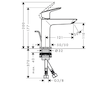 Hansgrohe Logis - Umyvadlová baterie Fine 110, s výpustí, CoolStart, EcoSmart, chrom 71254000
