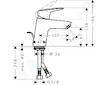 Hansgrohe Logis - Umyvadlová baterie s výpustí, chrom 71070000