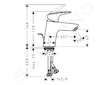 Hansgrohe Logis - Umyvadlová baterie s výpustí, EcoSmart, matná černá 71070670