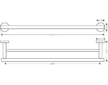 Hansgrohe Logis Universal - Držák na ručník, délka 60 cm, chrom 41712000