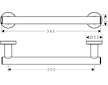 Hansgrohe Logis Universal - Madlo, délka 35 cm, chrom 41713000