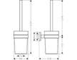 Hansgrohe Logis Universal - WC kartáč s držákem, sklo/chrom 41722000