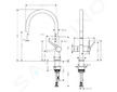 Hansgrohe M54 - Dřezová baterie Talis 220, s uzavíracím ventilem pro spotřebič, chrom 72805000