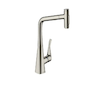 Hansgrohe M71 - Dřezová baterie Metris Select s výsuvnou sprškou, vzhled nerezu 73820800