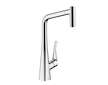 Hansgrohe Metris New - Dřezová baterie s výsuvnou sprškou, chrom 14820000