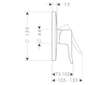 Hansgrohe Metris New - Sprchová baterie pod omítku, chrom 31685000
