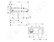 Hansgrohe Metris New - Umyvadlová baterie pod omítku, chrom 31085000