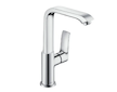 Hansgrohe Metris New - Umyvadlová baterie s otočným výtokem a výpustí, chrom 31087000