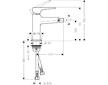 Hansgrohe Metropol - Bidetová baterie s výpustí Push-Open, kartáčovaný černý chrom 32520340